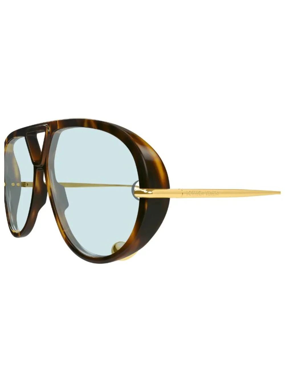 New Bottega Veneta Women's Sunglasses Havana Square Green Lens Acetate Frame
